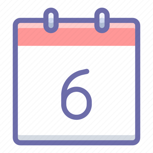 Calendar, day, sixth, 6 icon - Download on Iconfinder