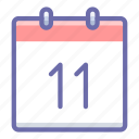 calendar, date, eleventh, 11