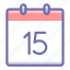 calendar, day, fifteenth, 15 