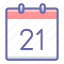 21, calendar