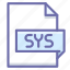 extension, sys, system 