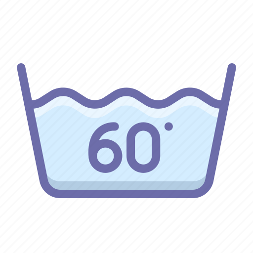 Degrees, machine, sixty, laundry icon - Download on Iconfinder