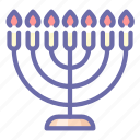 candle, hebrew, menorah