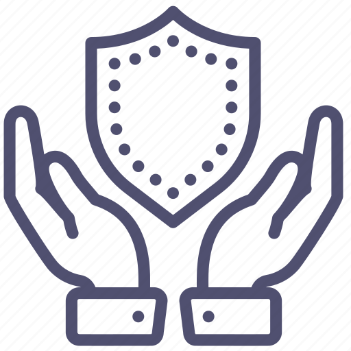 Hands, insurance, protection, safe, shield icon - Download on Iconfinder