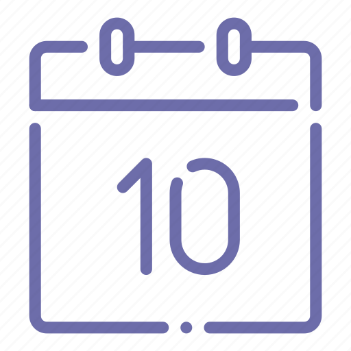 Calendar, date, day, tenth, 10 icon - Download on Iconfinder