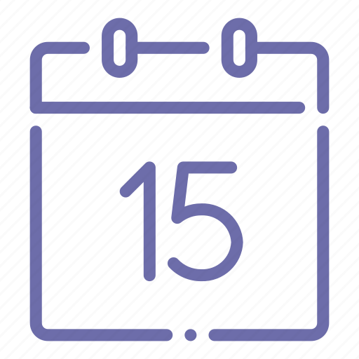 Calendar date day fifteenth icon