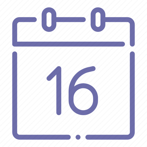 Calendar, date, day, sixteenth, 16 icon - Download on Iconfinder