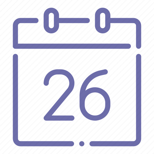Calendar, day, 26 icon - Download on Iconfinder