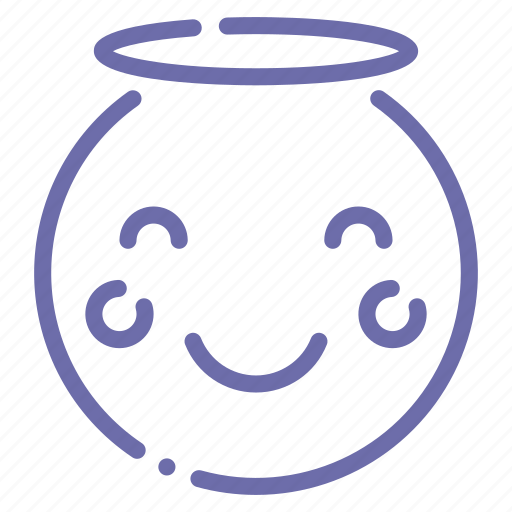 Angel, emoji, face, smile icon - Download on Iconfinder