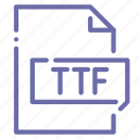 extension, file, ttf, type