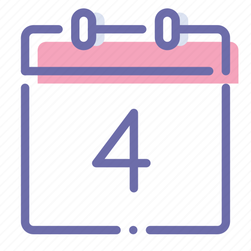 Calendar, date, day, fourth icon - Download on Iconfinder