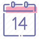 calendar, date, day, fourteenth 