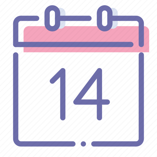Calendar, date, day, fourteenth icon - Download on Iconfinder