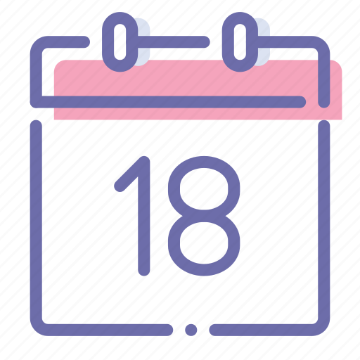 Calendar, date, day, eighteenth icon - Download on Iconfinder