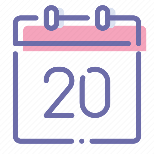 Calendar, date, day, twentieth icon - Download on Iconfinder