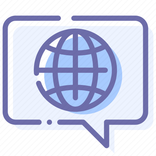 Bubble, chat, global, language icon - Download on Iconfinder