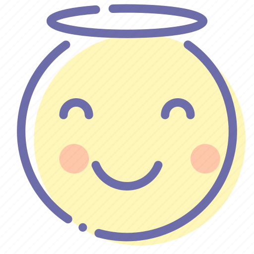 Angel, emoji, face, smile icon - Download on Iconfinder