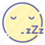 busy, emoji, face, sleep 