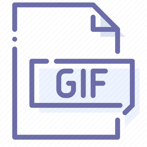 Animation, extension, file, gif icon