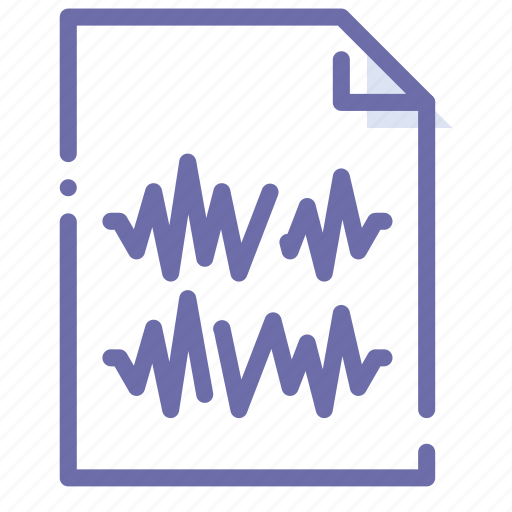 Extension, file, stereo, waveform icon - Download on Iconfinder