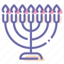 candle, hebrew, lampstand, menorah