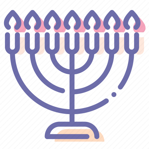 Candle, hebrew, lampstand, menorah icon - Download on Iconfinder
