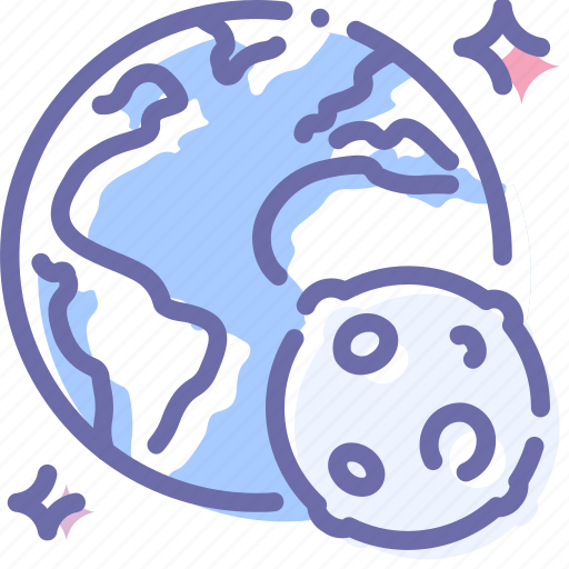 Earth, moon, planet, space icon - Download on Iconfinder