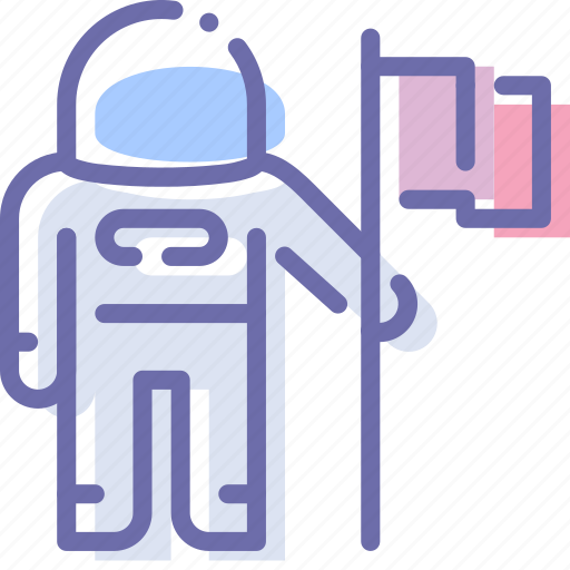 Astronaut, cosmonaut, flag, space icon - Download on Iconfinder