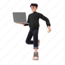 male, man, guy, people, laptop, notebook, avatar, device, person, business 