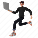 male, man, guy, people, laptop, jump, computer, technology, device, user, sport, jumping 