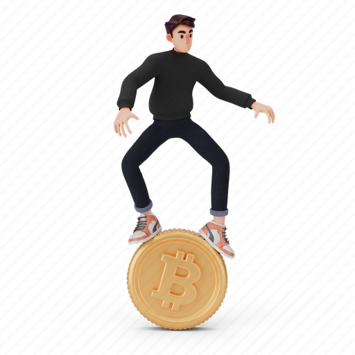 Male, man, guy, people, bitcoin, cryptocurrency, person 3D illustration - Download on Iconfinder