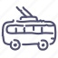 bus, transport, trolley, vehicle 