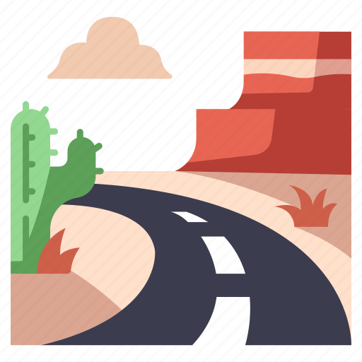 America, cactus, desert, road, usa icon - Download on Iconfinder