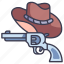 cowboy, gun, hat, pistol, west, western 
