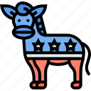 democrat, political, party, ballot, donkey