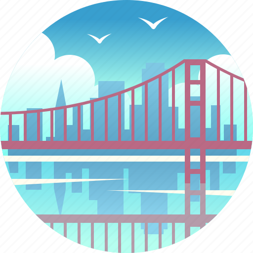 America, city, cityscape, golden gate bridge, san francisco, usa, vacation icon - Download on Iconfinder