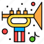 trumpet, music, instrument, horn, flag 