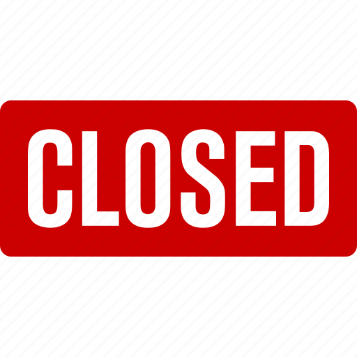 Close, closed, red, sign, store icon - Download on Iconfinder