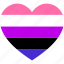 heart, genderfluid, love, bigender, trigender, pangender, flag 