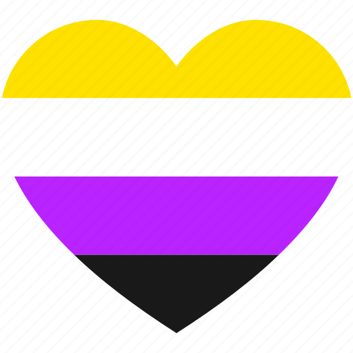 Heart, non binary, nonbinary, love, non-binary, flag, enby icon - Download on Iconfinder