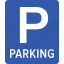 car, facility, garage, park, parking, sign, vehicle 