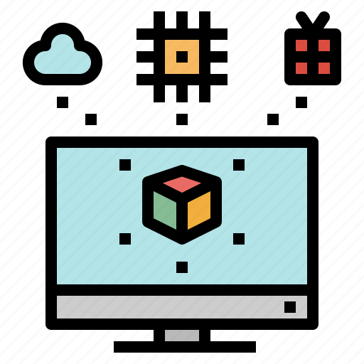 Computer, cube, monitor, screen, technology icon - Download on Iconfinder