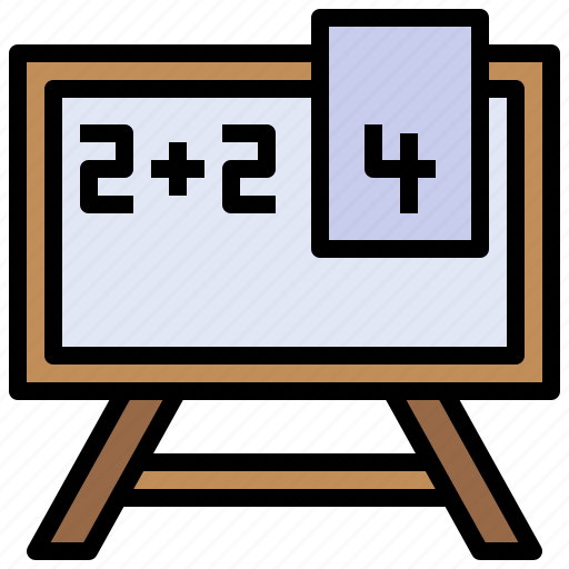 Addition, board, learning, math, numbers, school, whiteboard icon - Download on Iconfinder