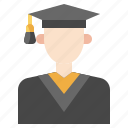 avatar, boy, education, graduated, graduation, student, university