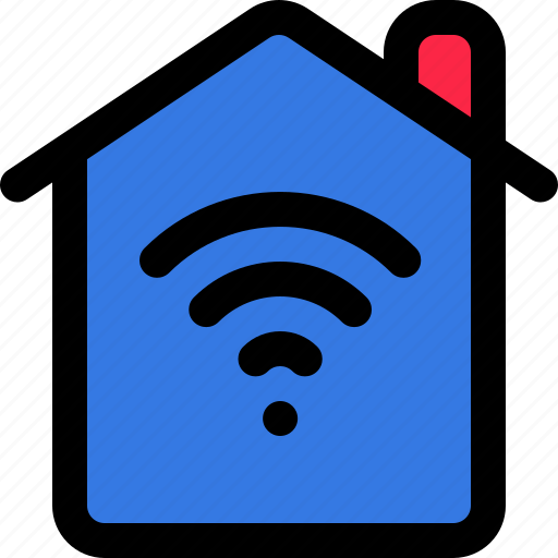 Dwelling, door, wifi, wireless, house, home, untach icon - Download on Iconfinder