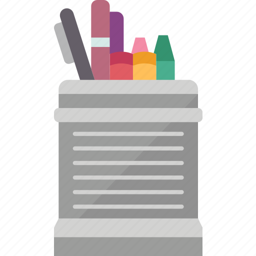 Crayons, pen, can, stationery, recycled icon - Download on Iconfinder