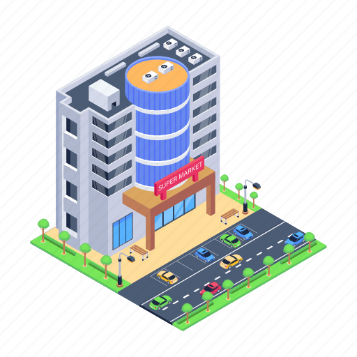 Building, architecture, supermarket, shopping mall, edifice icon - Download on Iconfinder