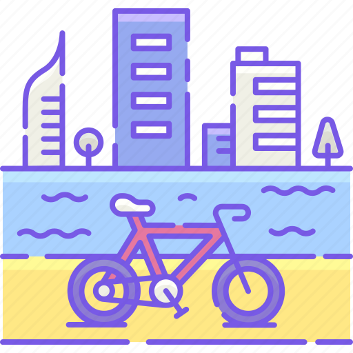 Bike, building, city, tours icon - Download on Iconfinder