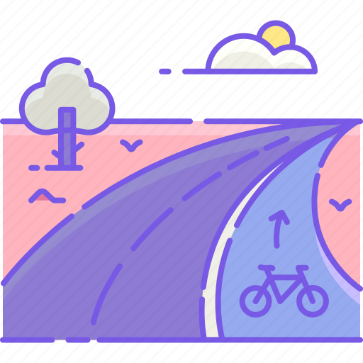Bike, lane, road, travel icon - Download on Iconfinder