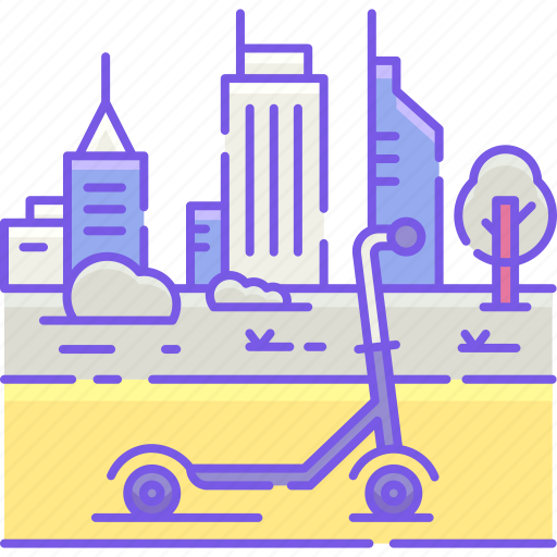 City, electric, scooter, tours icon - Download on Iconfinder